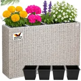 CASARIA Blumenkasten 95 x 27 x 60 cm creme
