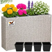 CASARIA Blumenkasten 95 x 27 x 60 cm creme