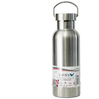 DORAPLAST GMBH Edelstahl Thermoflasche Stahl (500 ml) mit Stahldeckel