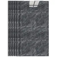 H-basics Klebefliesen Marmor Design 10 Stück - 60cm x 30cm, 3D Fliesenaufkleber, Selbstklebend, Küchenrückwand (Dunkel Grau)