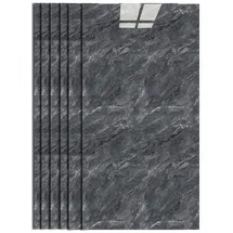 H-basics Klebefliesen Marmor Design 10 Stück - 60cm x 30cm, 3D Fliesenaufkleber, Selbstklebend, Küchenrückwand (Dunkel Grau)