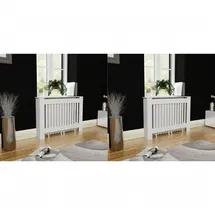 vidaXL MDF Heizkörperverkleidung 112 cm