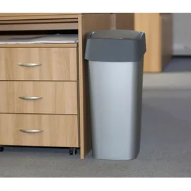 Curver Flip Bin 50 l silber/graphit