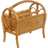 korb.outlet Zeitungsständer/Magazinsammler aus Natur-Rattan in der Farbe Honig
