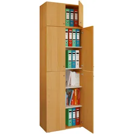 VCM Lona Aktenschrank 70 x 39 x 223 cm braun