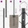 vidaXL Zaun mit Pfosten 1,4 x 25 m Grau/Stahl