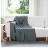 vidaXL Überwurfdecke 170 x 130 cm Grau/Silber