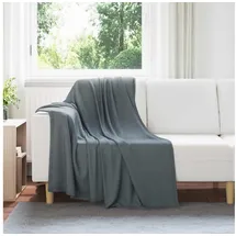 vidaXL Überwurfdecke 170 x 130 cm Grau/Silber