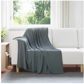 vidaXL Überwurfdecke 170 x 130 cm Grau/Silber