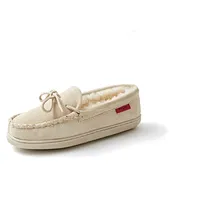 Reissner Lammfelle | Engel Hausschuhe ELBA | Mokassins | Veloursleder | Innenfutter echtes Merino Lammfell aus Australien | 39 beige - 39 EU