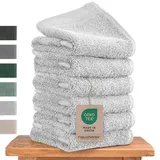 Hausfelder Premium Handtuchset 50 x 30 cm hellgrau 6 St.
