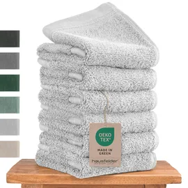 Hausfelder Premium Handtuchset 50 x 30 cm hellgrau 6 St.