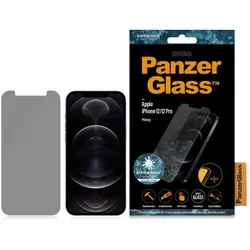 PanzerGlass Standard Fit - Privacy Displayschutzglas für iPhone 12, iPhone 12 Pro