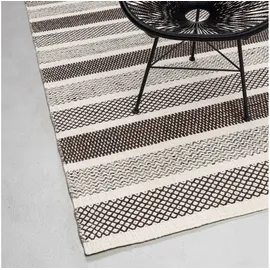rug n' roll Wollteppich 2-Seitiger Skandi, modern, flachgewebe, strapazierfähig, handgewebt, Rechteckig grau 55 cm x 80 cm