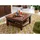 Massivmoebel24 Couchtisch OXFORD Braun Akazie 85 x 85 x 45 cm