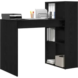 vidaXL Schreibtisch mit Regal Schwarz Eichen-Optik 108 x 55 x 103.5 cm