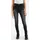 Rokker High Waist Damen Motorrad Jeans schwarz-grau, Größe 32