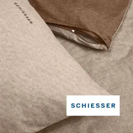 SCHIESSER Doubleface Wendebettwäsche Sand 135 x 200 cm + 80 x 80 cm