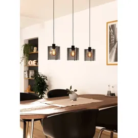 EGLO Segovia 3-flg. 88 cm länglich schwarz