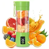 Ailgely Tragbarer Persönlicher Mixer Smoothie Maker, Mini Mixer für Smoothies und Shakes mit 6 Edelstahlmesser, 380ml Standmixer Persönlicher für Babynahrung, Fitnessstudio, Reisen