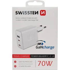 Swissten GaN Travel Charger USB-C / Weiß