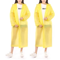 Bizaical Regenponcho Regenponcho, 2 Pcs Wasserdichter mit Kapuze Tragbarer Regenbekleidung (2-St) gelb