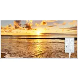 Heidenfeld Infrarotheizung HF-HP105, mit Bild, 16 Motive, 10 J. Garantie, Thermostat, Wandmontage (800 Watt, Strand1)
