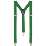 Autiga® Hosenträger Herren Damen Hosen Träger Y Form Style Clips Schmal Neon Bunt Farbig grün - Einheitsgröße