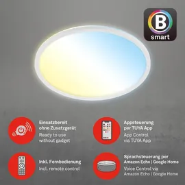 Brilo Briloner LED-Deckenleuchte Slim S 1-flg. quadratisch weiß