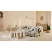 homsy by ana johnson Big-Sofa HOMSY BY ANA JOHNSON "»L« BOUBELLE Design-Sofa mit Steppung, Bubble-Optik, Breite 246 cm", beige, B:246cm H:75cm T:100cm, 100% Polyester, Sofas, Big-Sofa, 4-Sitzer mit Wellenunterfederung, L Sitztiefe 63 cm