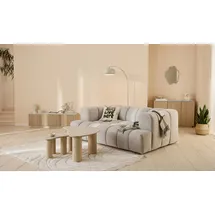 homsy by ana johnson Big-Sofa HOMSY BY ANA JOHNSON "»L« BOUBELLE Design-Sofa mit Steppung, Bubble-Optik, Breite 246 cm", beige, B:246cm H:75cm T:100cm, 100% Polyester, Sofas, Big-Sofa, 4-Sitzer mit Wellenunterfederung, L Sitztiefe 63 cm