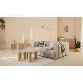 homsy by ana johnson Big-Sofa HOMSY BY ANA JOHNSON "»L« BOUBELLE Design-Sofa mit Steppung, Bubble-Optik, Breite 246 cm", beige, B:246cm H:75cm T:100cm, 100% Polyester, Sofas, Big-Sofa, 4-Sitzer mit Wellenunterfederung, L Sitztiefe 63 cm