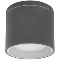 GLOBO Außenleuchte Deckenlampe anthrazit, Glas IP44, D 10,8 cm