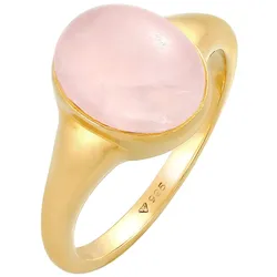 Elli Siegelring Rosa Quarz Edelstein Oval 925 Silber Ringe   Damen 