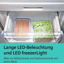 Siemens iQ500 KG39NAXCF Kühl-Gefrierkombination (363 l, 2030 mm hoch, Schwarzer Stahl)
