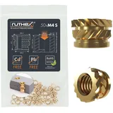 ruthex RX-M4Sx4.0 - 3D Druck, Gewindeeinsätze, M4x4 SHORT 50 Stück