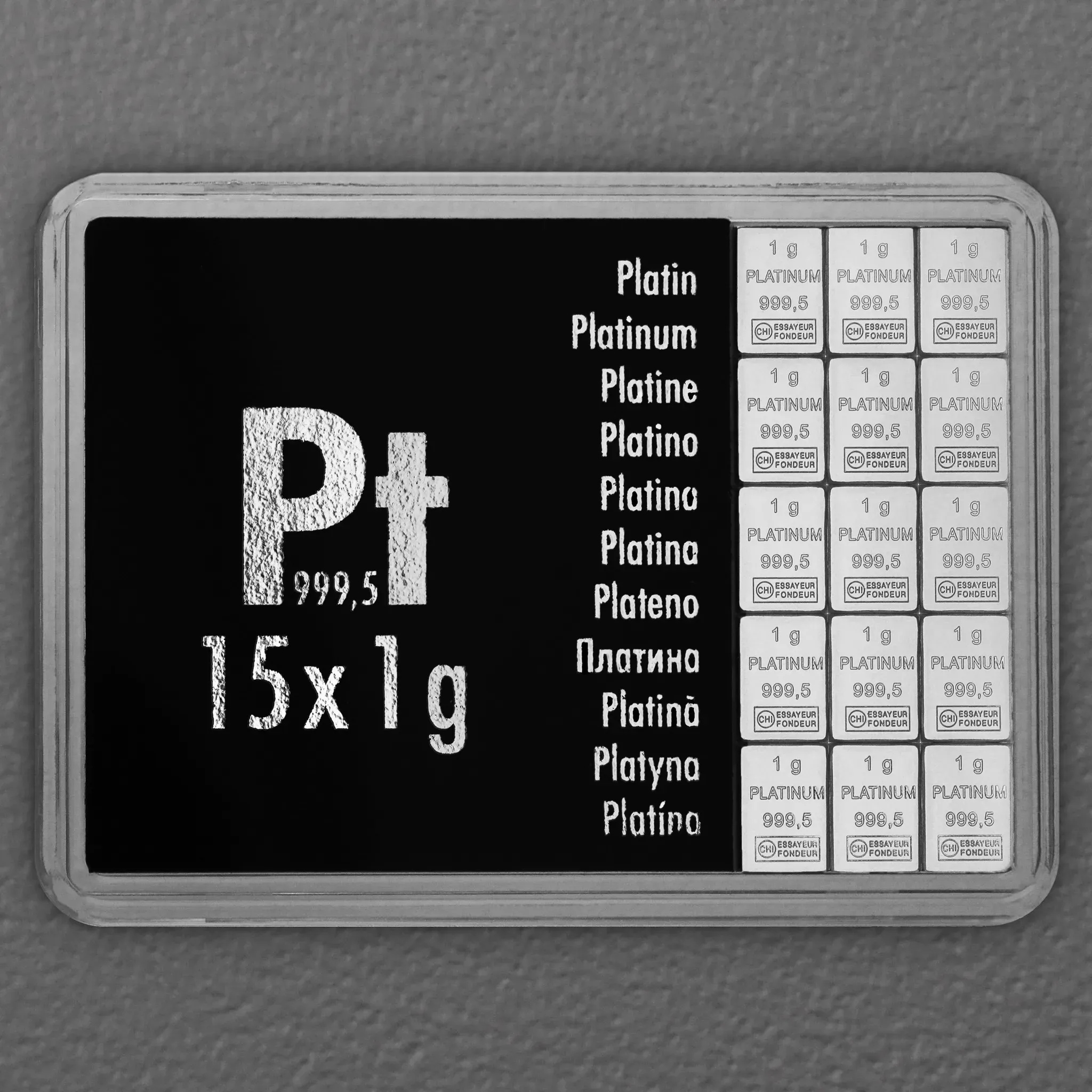 Platintafel 15 x 1g 