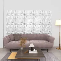 VidaXL 3D-Wandpaneele Diamant Weiß 12 St. 50 x 50