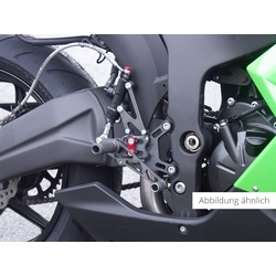 LSL Ersatzteil für 2Slide Rastenanlage 118K131-RRT, Bremsseite, ZX-6R, 09-12, Racing, schwarz