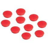 Franken Signal-Magnete Rund, 10 Stück, Hochwertige Haftmagnete für Magnettafel, Whiteboard oder Kühlschrank in Büro, Schule oder Haushalt, 13 mm, 100 g, rot