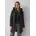 Slim Fit Steppmantel mit abnehmbarer Kapuze Black 34