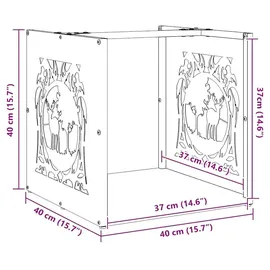 vidaXL Kaminholzregal Kaltgewalzter Stahl 40 x 40 x 40 cm Anthrazit