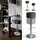 Vicco Barhocker 2er Set Schwarz, Schminkhocker höhenverstellbar Drehstuhl