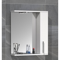 VCM Badspiegel Wandspiegel 50 cm Hängespiegel Spiegelschrank Badezimmer Drehtür