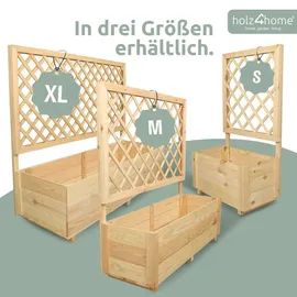 holz4home Pflanzkasten mit Rankgitter 128 x 104 x 44 cm Braun