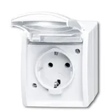 Busch-Jaeger 20 EWN-54 SCHUKO® Steckdose mit Klappdeckel und Beschriftungsfeld