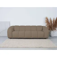 3-Sitzer ANDAS "Maribik" Sofas Gr. B/H/T: 247cm x 74cm x 100cm, Flausch, braun Big-Sofa, recycelter Boucle-Stoff, plüschig, Breite 247 cm