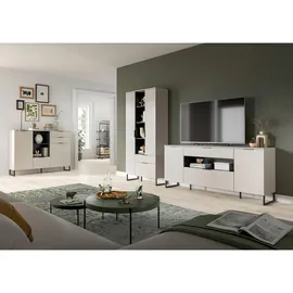 Möbel Kraft Wohnwand - creme ¦ Maße (cm): B: 240 H: 192