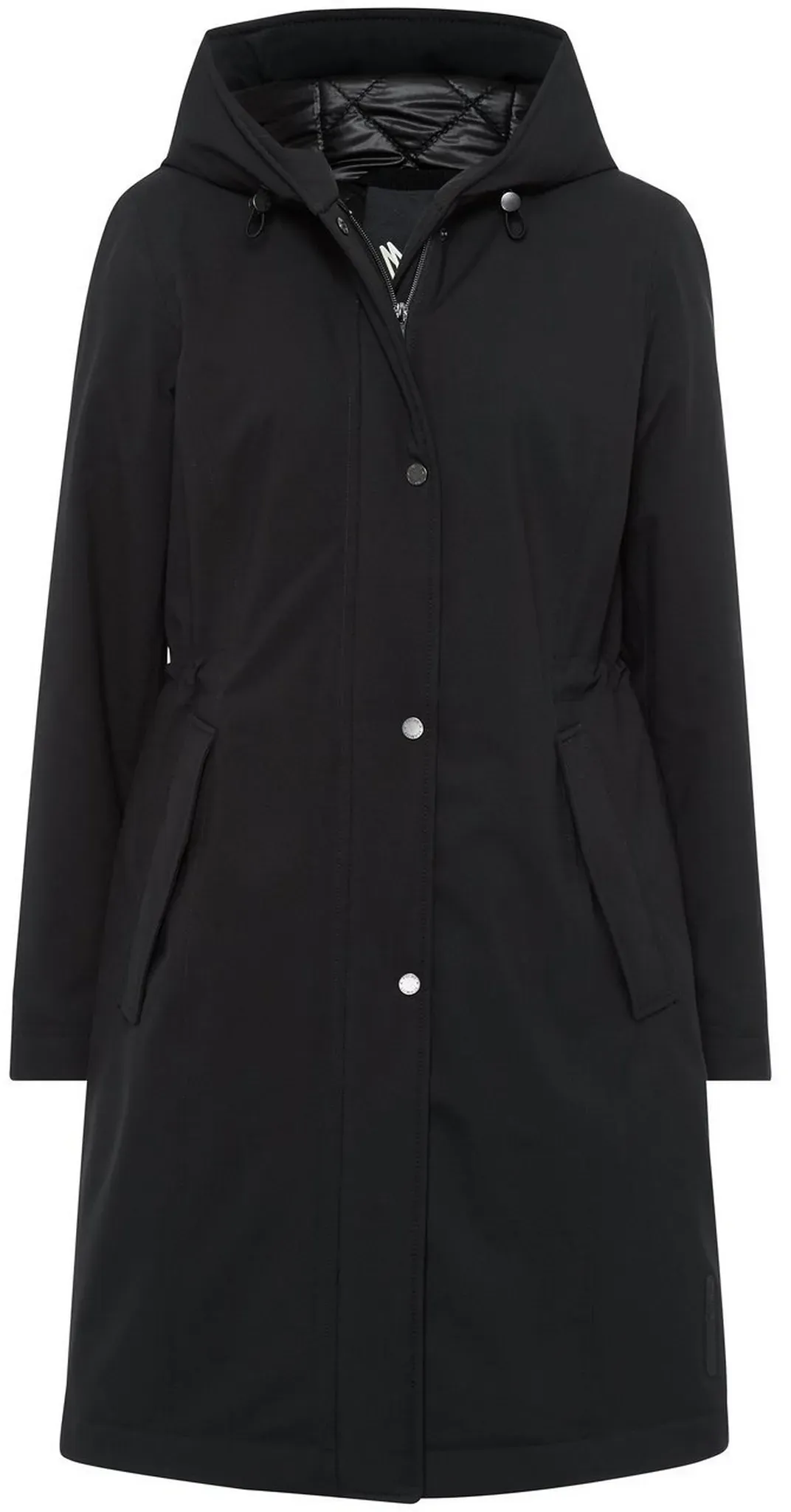 Le manteau court technique avec enduction Rainwear  Fuchs+Schmitt noir