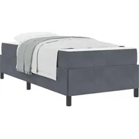 VidaXL Bettrahmen mit Matratze Dunkelgrau 80 x 200 cm